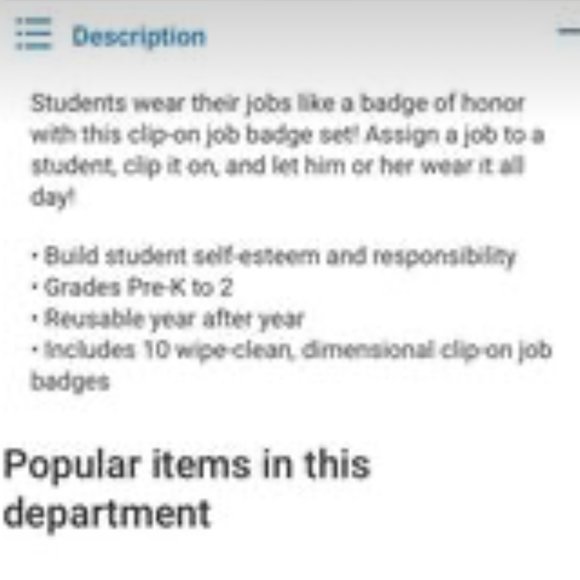 Brand New Classroom Teacher's Helpers Tag Set / Responsibility Badges - Picture 7 of 8